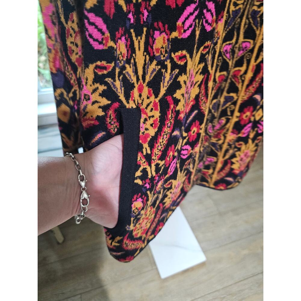 Vintage Coldwater Creek Mandarin Collar Cardigan Jacobean Print Size medium - Picture 3 of 11